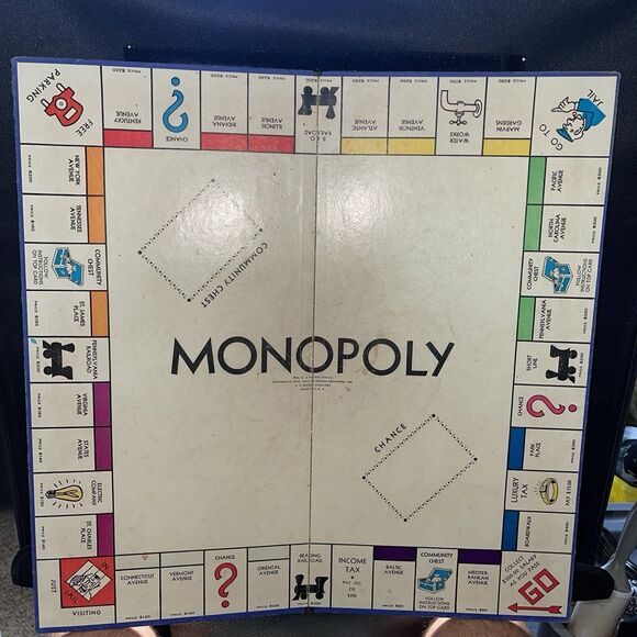 Vintage 1940s Monopoly Original Board Game Wooden Pieces Money Cards Rules - Picture 15 of 16